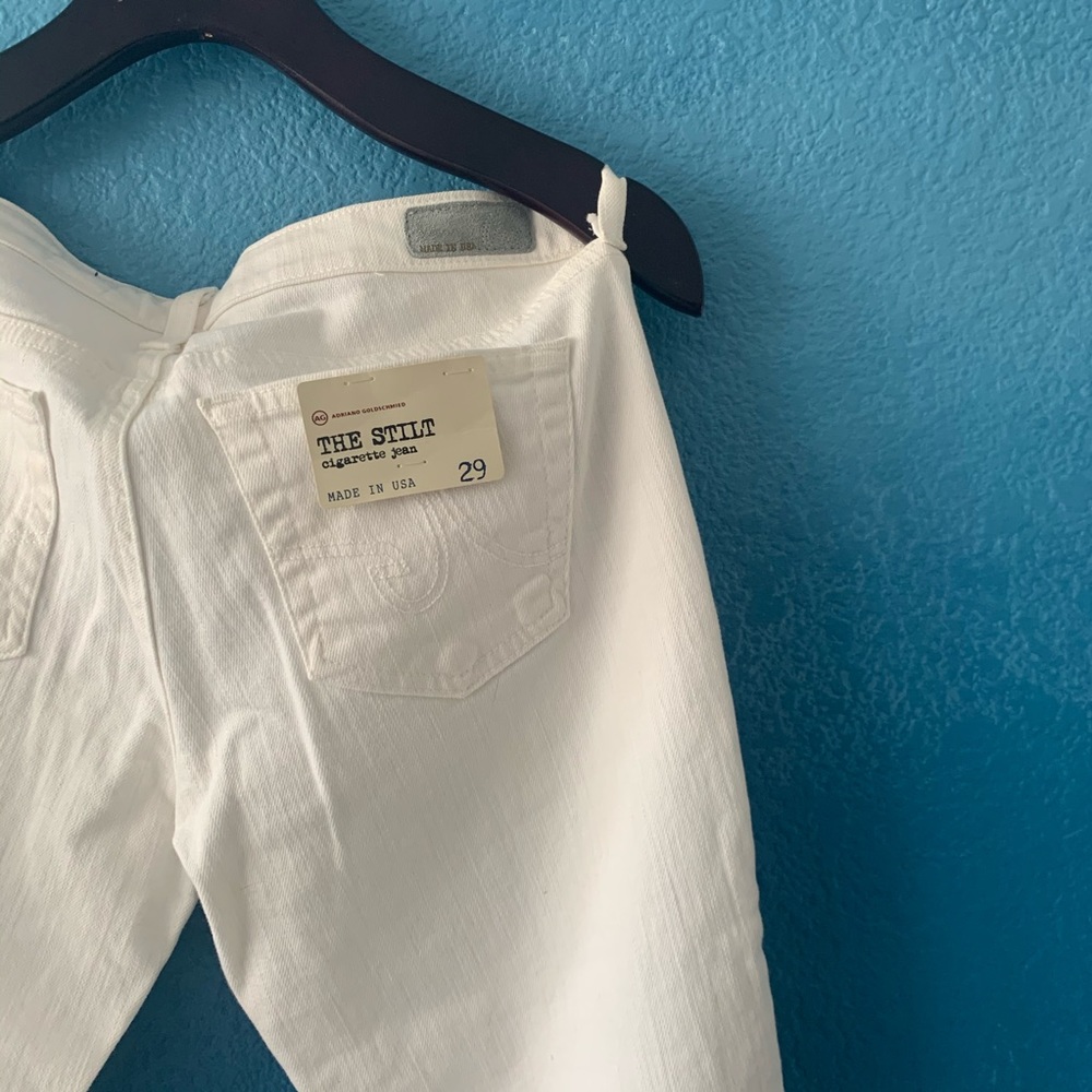 AG The Stilt Cigarette Jeans In White BRAND NEW